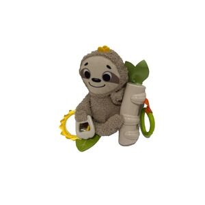New Fisher Unisex Baby Sloth Stroller Plush Activity Sensory Stroller Infant Toy